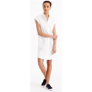 J.crew Short-Sleeve Cotton Dress, White